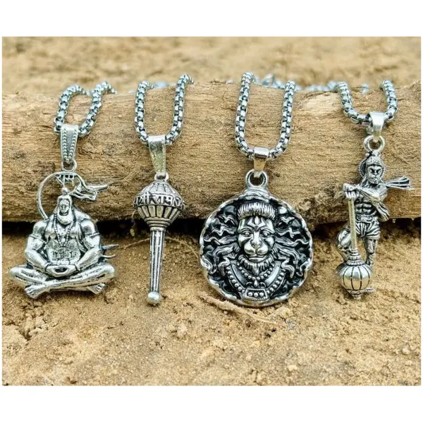 Lord Hanuman Chain With Pendant (Pack of 4) - Image 2