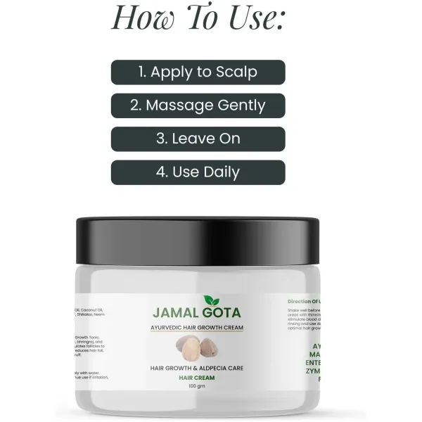 Jamalgota Ayurvedic Hair Growth Cream 100gm (Pack of 2) - Image 4