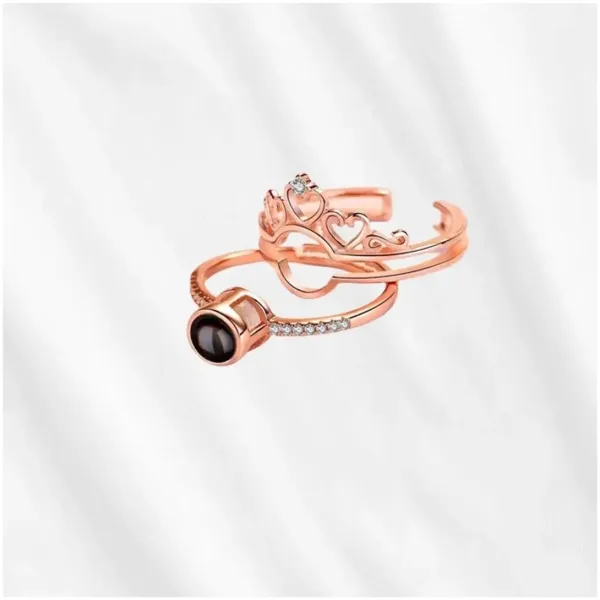 I Love You In 100 Languages Adjustable Ring - Image 2