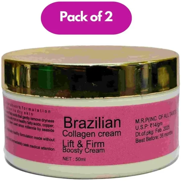 Brazilian Collagen Cream 100ml (Pack Of 2) - Image 2