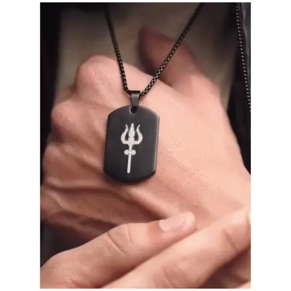 Mahadev Trishul Pendant with Chain - Image 2