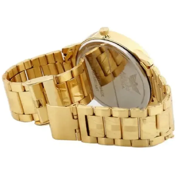 Men's Analog Stainless Steel Golden Watch - Image 4