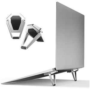 Mini Metal Folding Portable Laptop Stand Non-slip Base Tabletop Risers For 10-17 Inch Laptop & Keyboard & Tablet