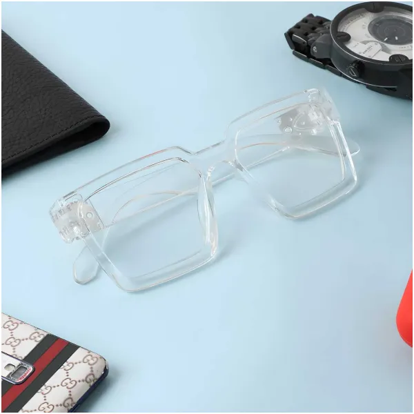 Unisex Free Size Retro Square Sunglasses - Image 4