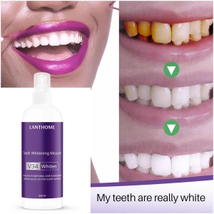 Lanthome Teeth Whitening Spray Mousse V34 Whiten 50ml (Pack Of 2)