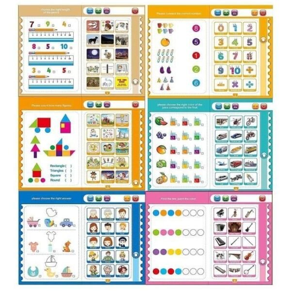 Phonetic Educational Abc 123 Learning Book With Sound Multicolor