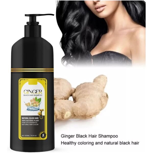Ginger Black Hair Shampoo Natural Black Hair 300ml - Image 2