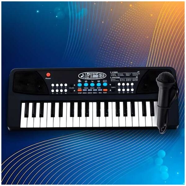 37 Keys Piano Keyboard Toy With Microphone, Usb Power Cable & Sound Recording Function Analog Portable Keyboard