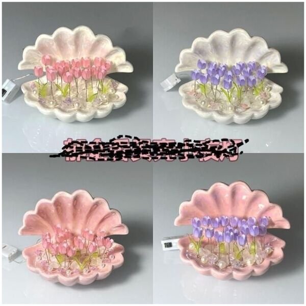 Tulip Night Light Flower Lamp Shell Light - Image 2
