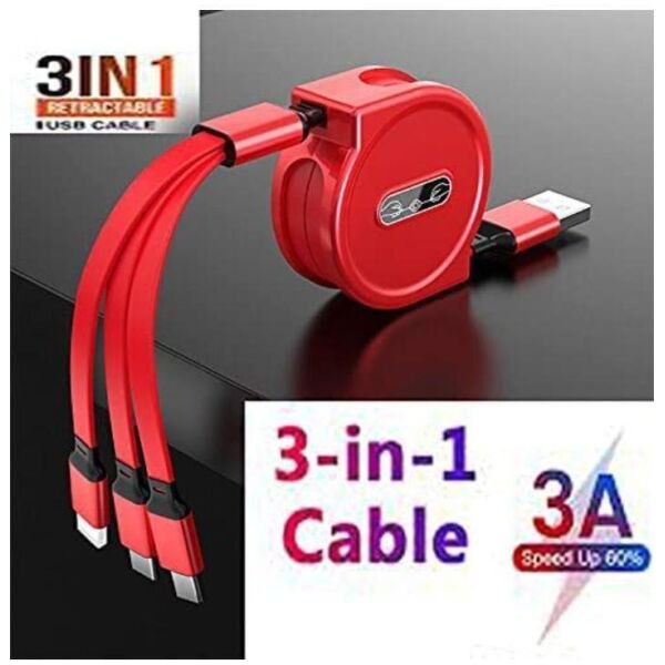 King Shine Multi Retractable 3.0a Fast Charger - Image 2