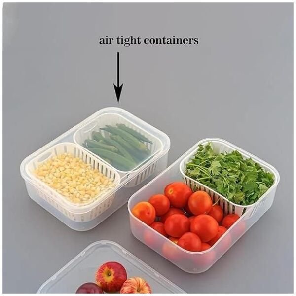 2 In 1 Multi Storage Boxes Freezer Storage Containers - Image 4