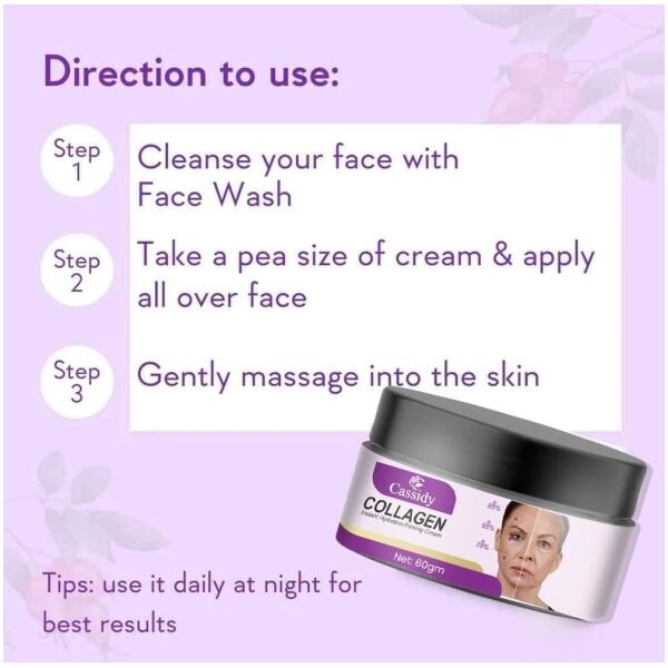 Cassidy Collagen Instant Hydration Firming Cream 60gm - Image 2