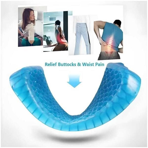 Gel Orthopedic Seat Cushion For Office Chair, Wheelchair, Or Home Rubber Cushion For Back Pain - Image 2