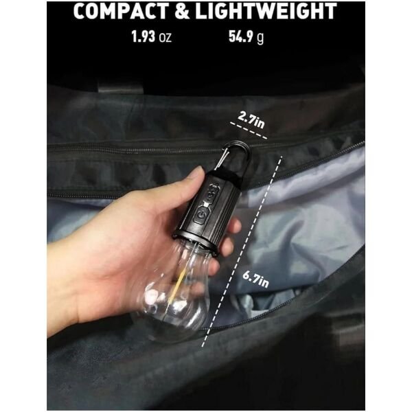 Decorative Hanging Bulb With 3 Modes Tent Lamp For Camping (Pack Of 2) - Image 2