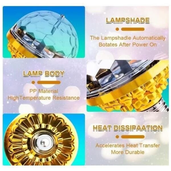 Bd Rotating Magic Ball Light With Lamp Holder Set - Image 3