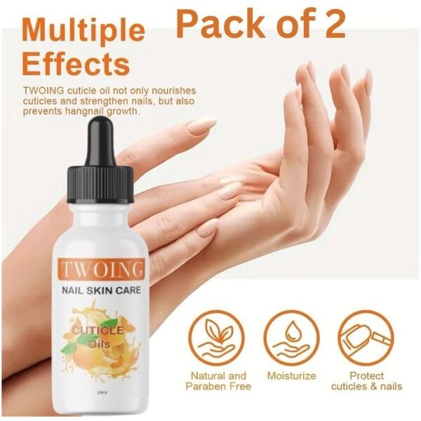 Twoing Nail Skin Care Cuticle Oils 30ml Nourishing Elixir For Beautiful Nails (Pack Of 2) - Image 2