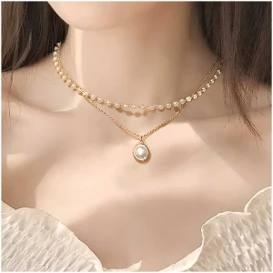 AVR JEWELS Pearl Chain Necklace For Women