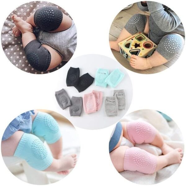 2 Pair Baby Crawling Elbow Pad Baby Leg Warmer Baby Kneecap (Multi Color)