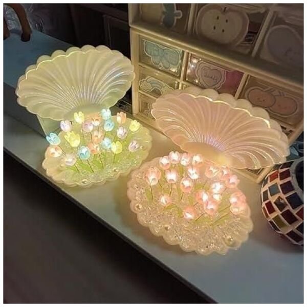 Tulip Night Light Flower Lamp Shell Light - Image 3