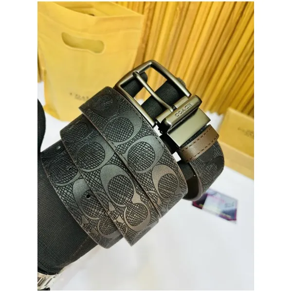 Coach Printed Reversible Belt With Box For Men (SW1076)