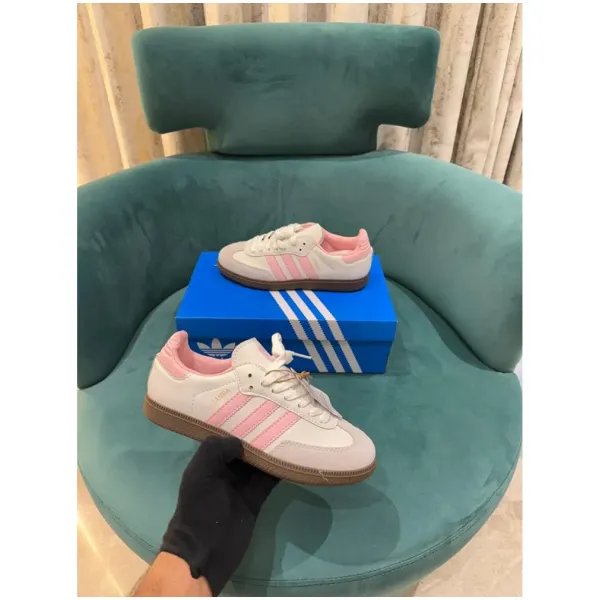 Adidas Samba White Pink Shoes For women (SW642)