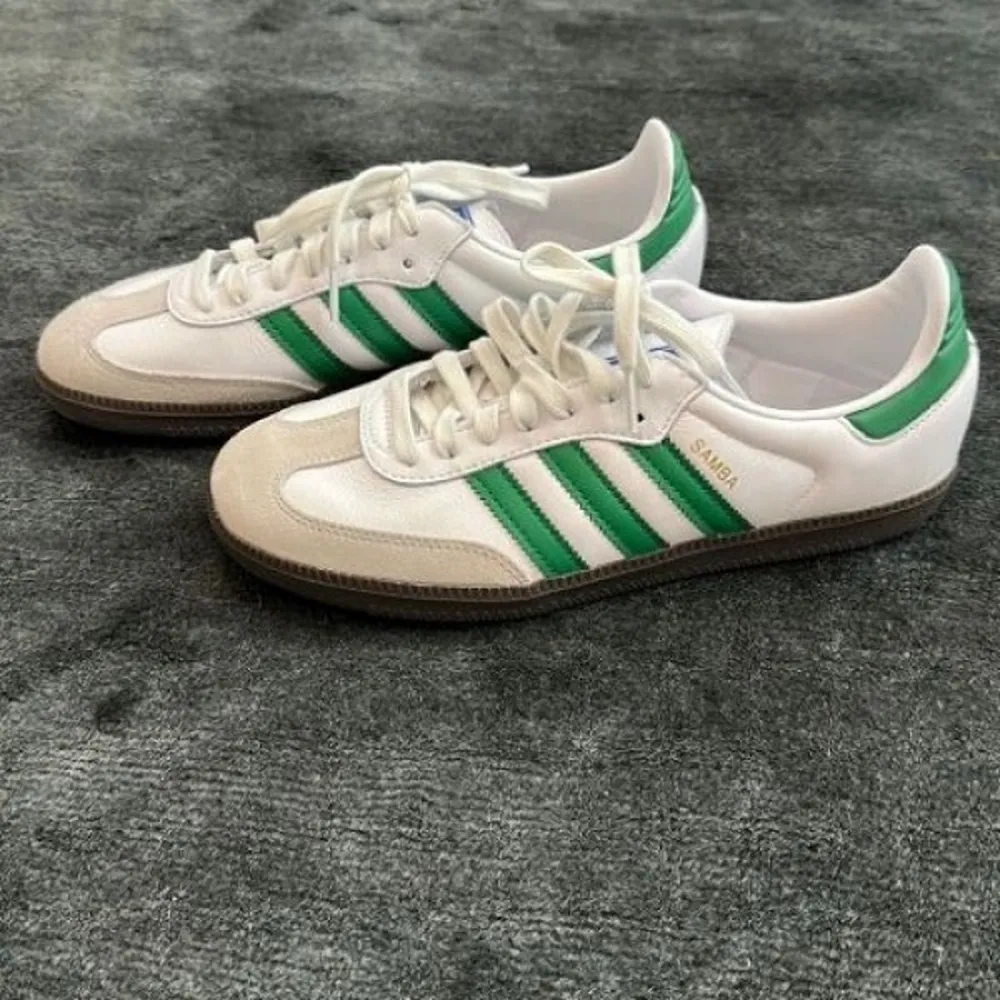 Adidas Samba White Green Shoes For women (SW722)