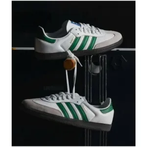 Adidas Samba White Green Shoes For women (SW650)