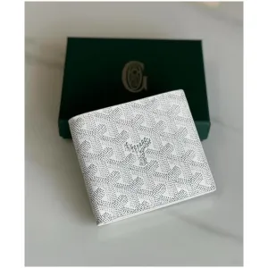 Goyard White Wallet Pure Leather Premium With Box Dust Cover For Men (SW995)