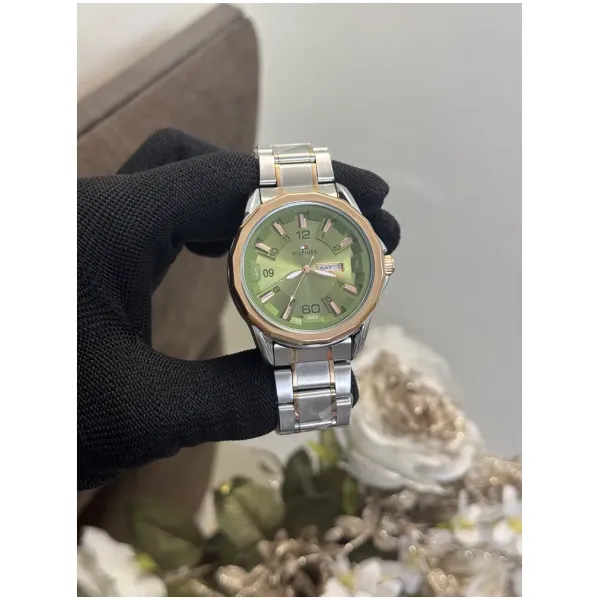 Tommy Hilfiger Watch Dual Tone Green Dial For Men (SW436)