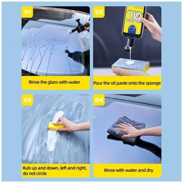 Fezora Car Windshield Cleaner Oil Film Remover For Glass 100ml - Image 2