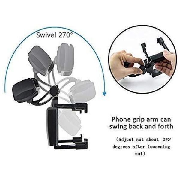 Multifunctional Rear View Mirror Phone Holder - Image 2