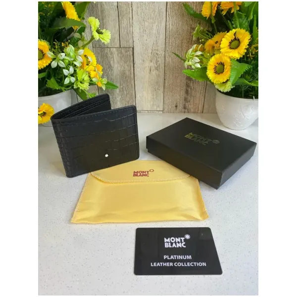 Mont Blanc Wallet With OG Box, Card, All Accessories For Men (SW948) - Image 3