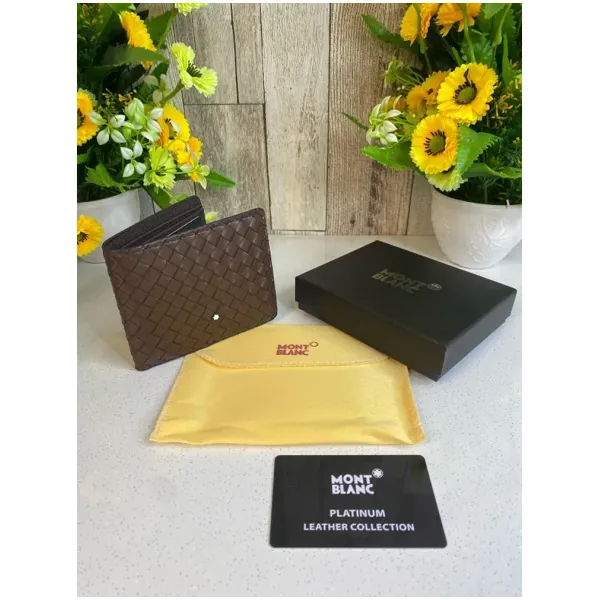 Mont Blanc Wallet With OG Box, Card, All Accessories For Men (SW949) - Image 3