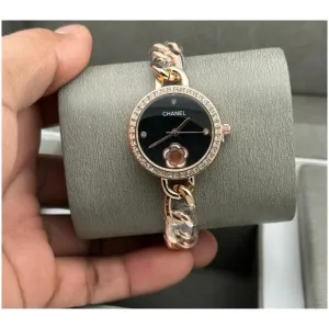 Chanel Watch Palazzo Empire Chain Rose gold Black Dial For Women (SUP2123)