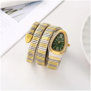 Bvlgari Watch Serpenti Snake Gold-Green For Women (SUP2039)