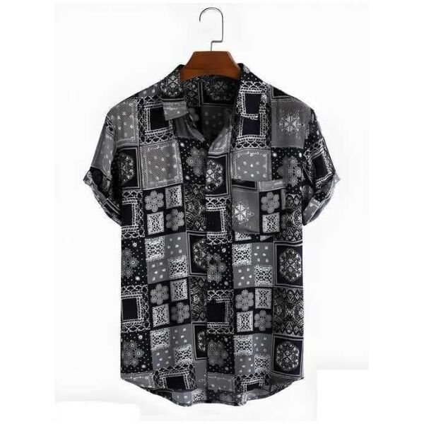 Rayon Printed Half Sleeves Regular Fit Mens Casual Shirt - Image 4