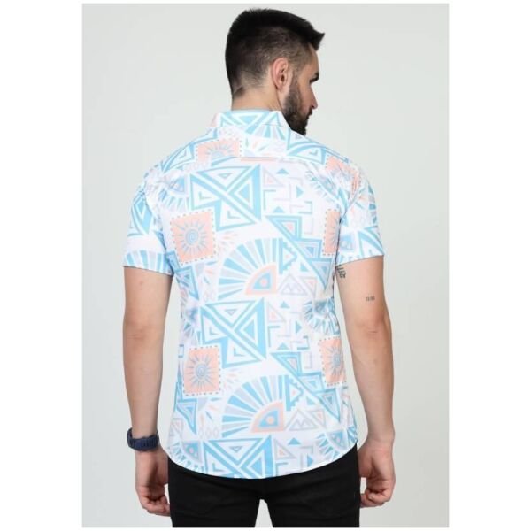 Mens Printed Rayon Half Sleeves Shirt - Image 2