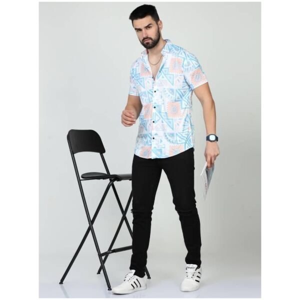 Mens Printed Rayon Half Sleeves Shirt
