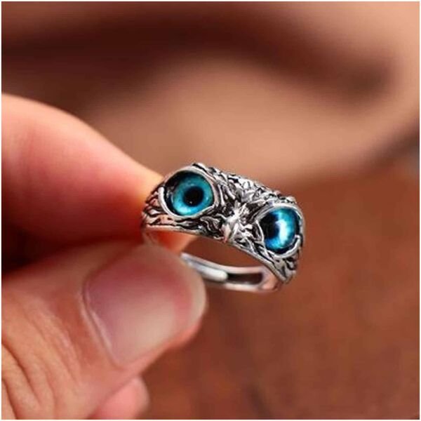 Attractive Silver Plated Owl Ring - Image 2