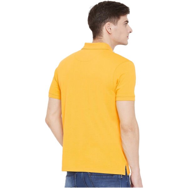 Cotton Blend Solid Half Sleeves Mens Polo T-Shirt - Image 2