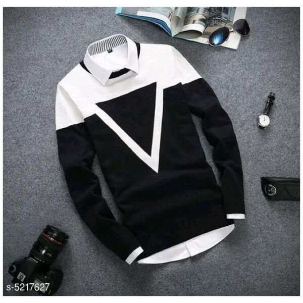 Cotton Blend Stripes Full Sleeves T-Shirts