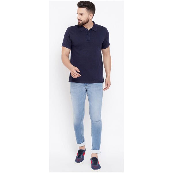 Cotton Blend Solid Half Sleeves Mens Polo T-Shirt Pack Of 4 - Image 2