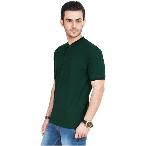 Poly Cotton Solid Half Sleeves Mens Polo T-Shirt (Pack of 2) - Image 2