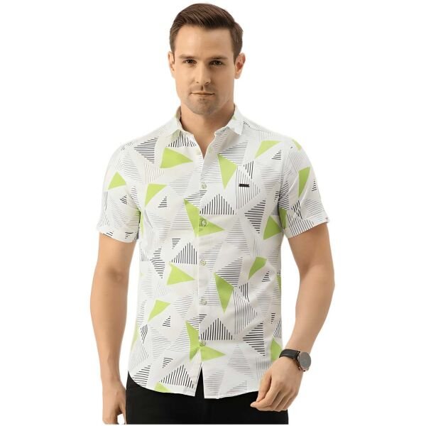 Rayon Printed Half Sleeves Regular Fit Mens Casual Shirt