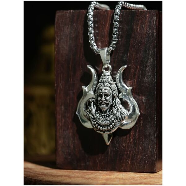 Shiv Trishul Pendant With Chain