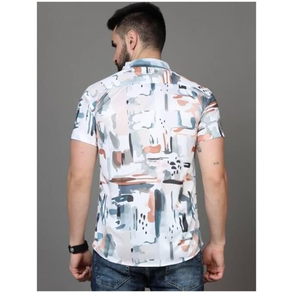 Mens Printed Rayon Half Sleeves Shirt - Image 4