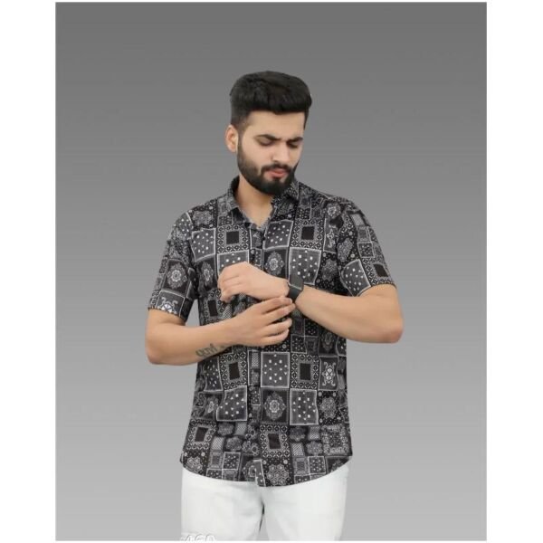 Rayon Printed Half Sleeves Regular Fit Mens Casual Shirt