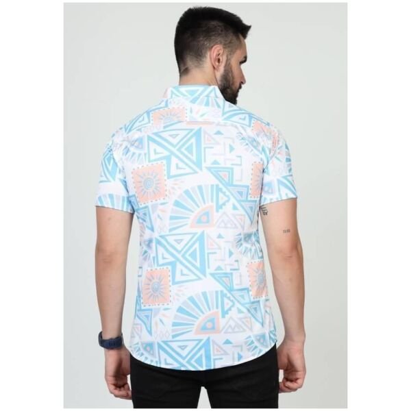 Mens Printed Rayon Half Sleeves Shirt - Image 3
