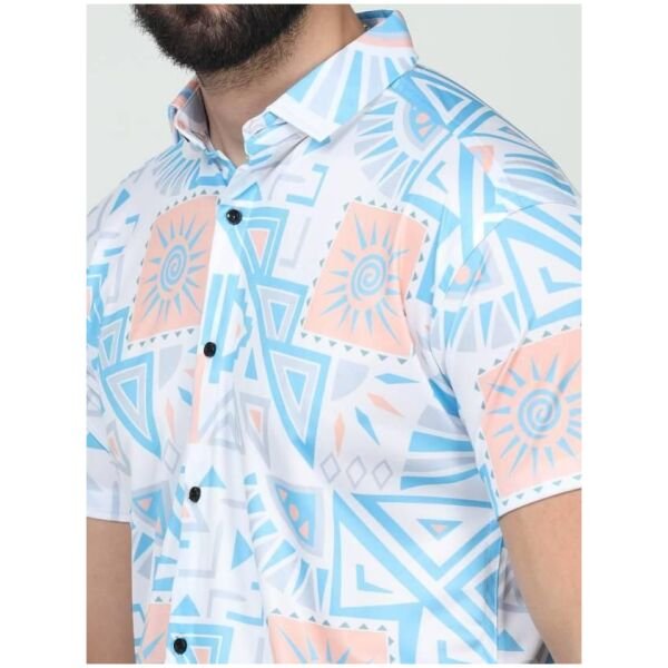 Mens Printed Rayon Half Sleeves Shirt - Image 4
