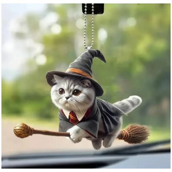 Acrylic Magic Kitten Decor Pendant Set